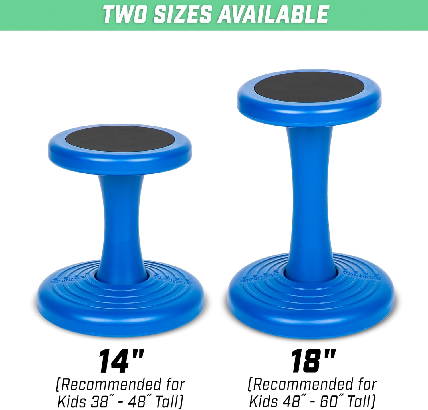 GoSports 14 Inch Wobble Chair - Sensory Stool for Active Kids - ADHD Chair for Classrooms or Home