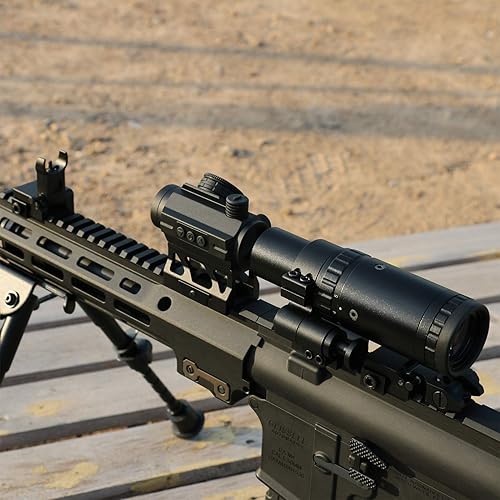 Miniatura 7 de Feyachi V30 - Mira óptica compacta con luz de punto rojo de 2 moa con encendido y apagado automático de 1 x 20 mm, con soporte de perfil bajo y