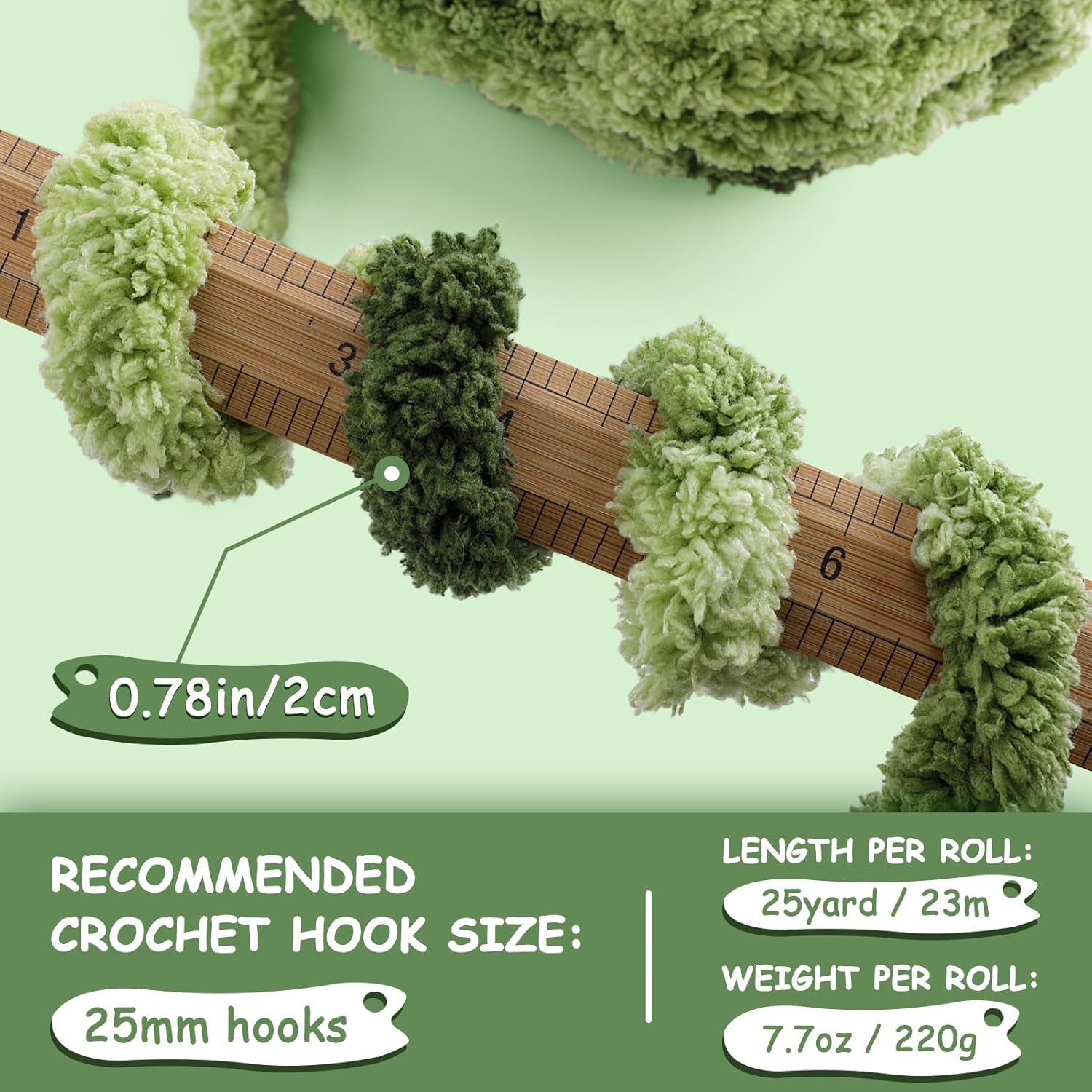 8 Pcs Chunky Yarn for Hand Knitting - Chunky Chenille Yarn for Crocheting - Fluffy Yarn for Crochet - Jumbo Yarn for Hand Knitting 200 yds 61.6 oz of Super Bulky Yarn (Blue-Light Blue-White)