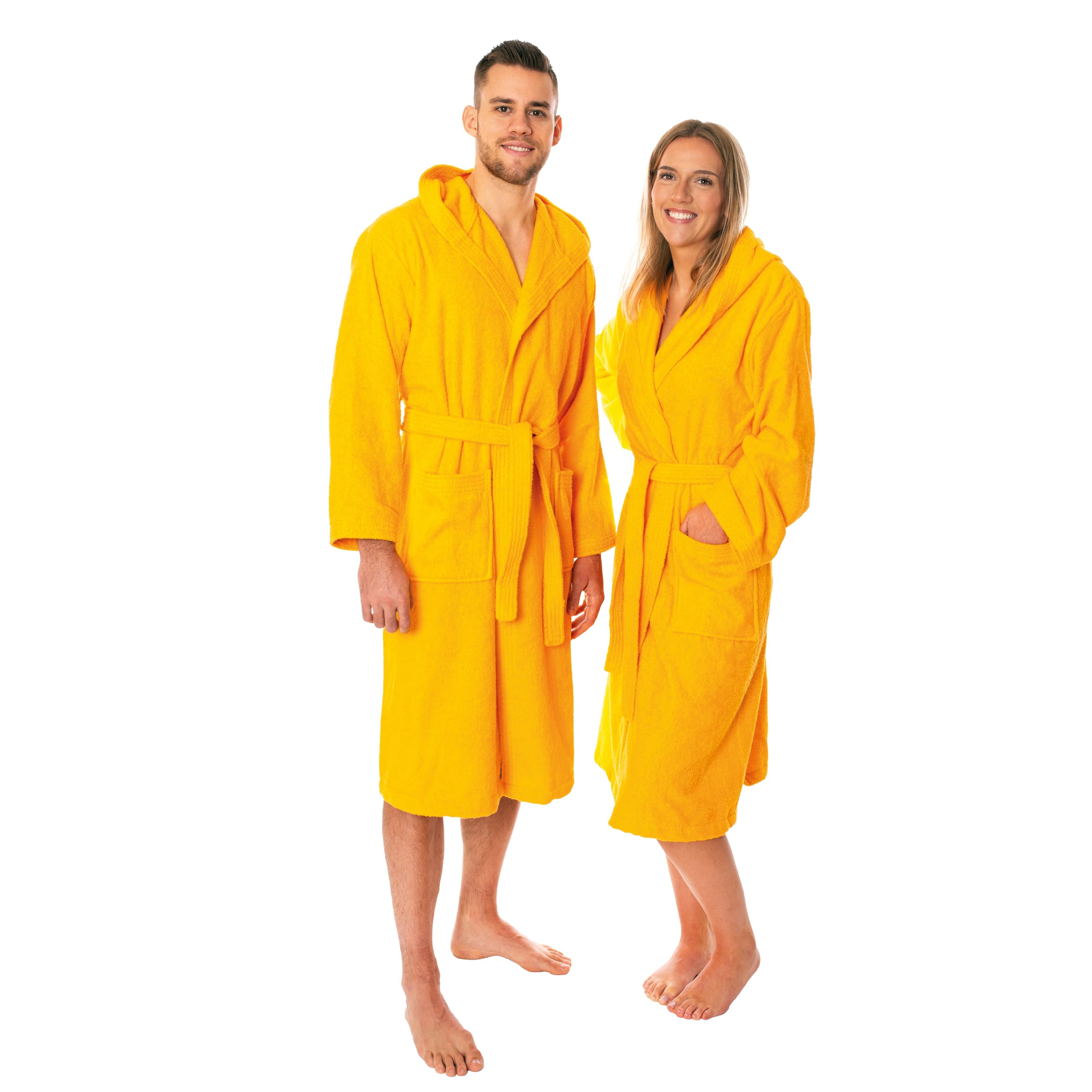 Lavea Mexico – Bademantel Damen & Herren aus 100% Baumwolle – weicher Frottee Morgenmantel mit Kapuze, Unisex Design, Ideal für Sauna & Zuhause, saugstark & pflegeleicht
