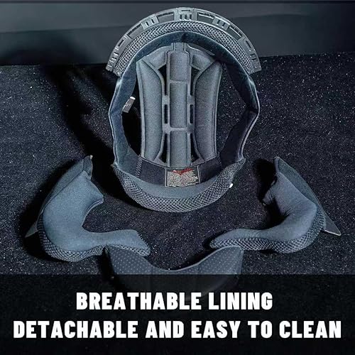 Miniatura 5 de LEM Cascos modulares de motocicleta para adultos, cascos de motocicleta de cara completa para hombres, protector de barbilla desmontable, aprobado