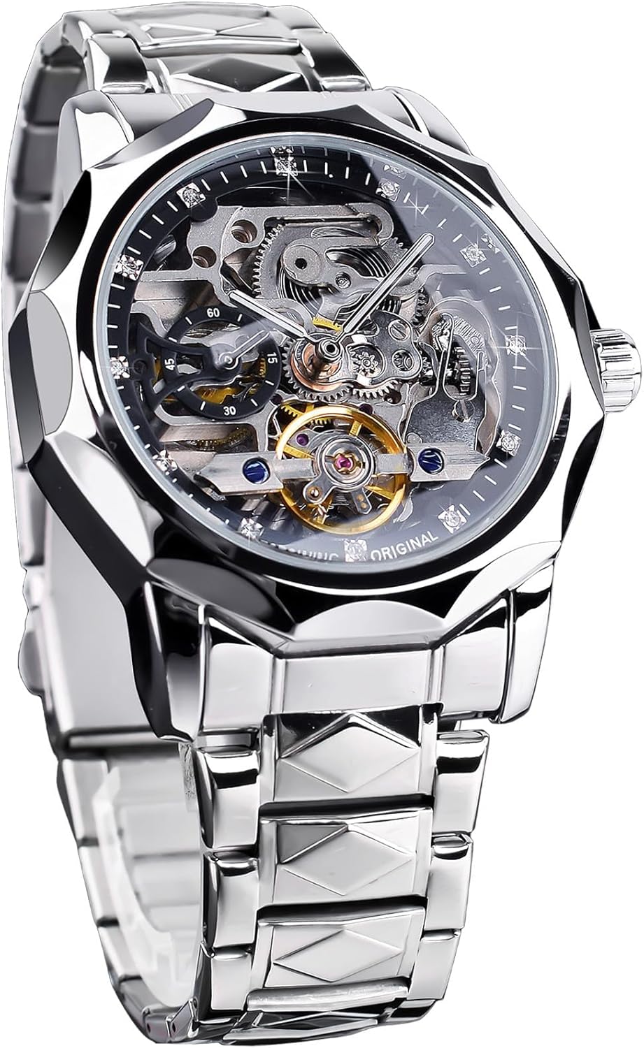 FORSINING Men’s Skeleton Automatic Mechanical Watch with