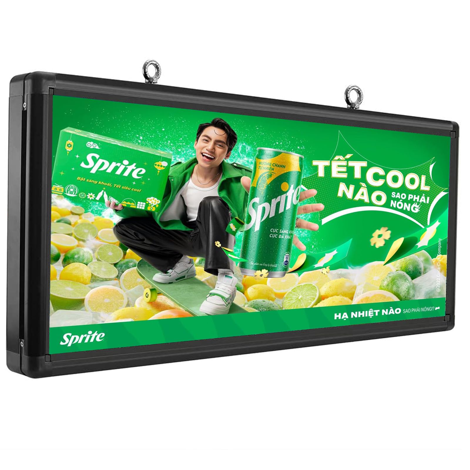 P6 40″ × 18″ Wi‑Fi Programmable Outdoor Full‑Color LED Sign – Waterproof, Easy to Use, Supports Text, Images & Video Advertising