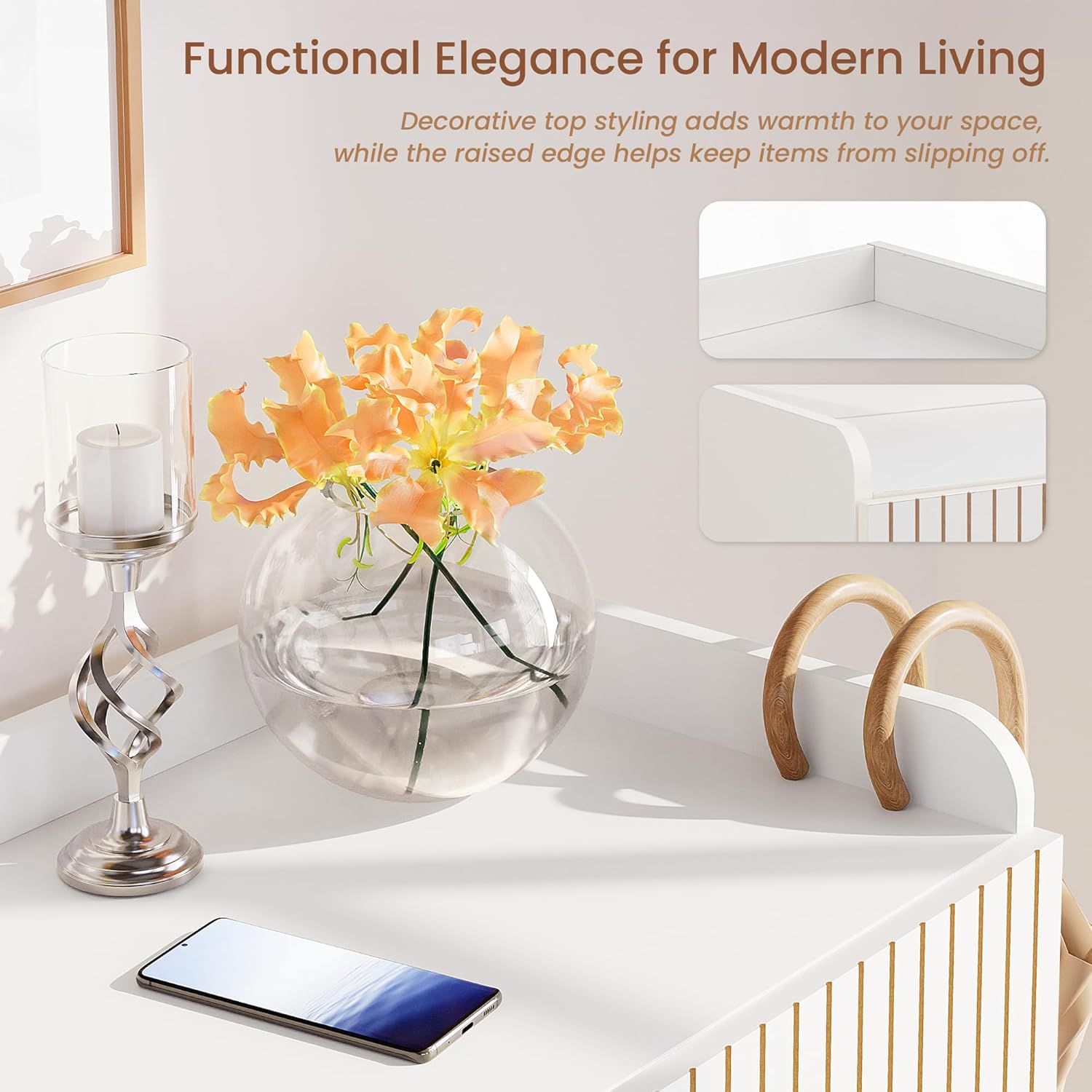 COSIEST 43" 7-Tier Shoe Cabinet with Doors, Wooden Shoe Storage Cabinet with Removable Shelves, Freestanding Shoe Rack Organizer for Entryway, Hallway, Closet, Living Room, White