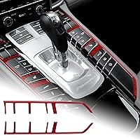 Vista 15 de AIRSPEED para Porsche Panamera 2010-2016, cubierta de marco de pantalla de navegación, botón de consola central del coche, adhesivo de marco