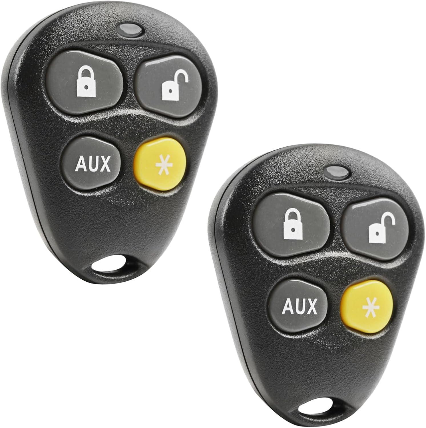 Replacement for Viper Python Avital Hornet Automate 4-Button Keyless Entry Remote EZSDEI474V (Yellow) (Set of 2)
