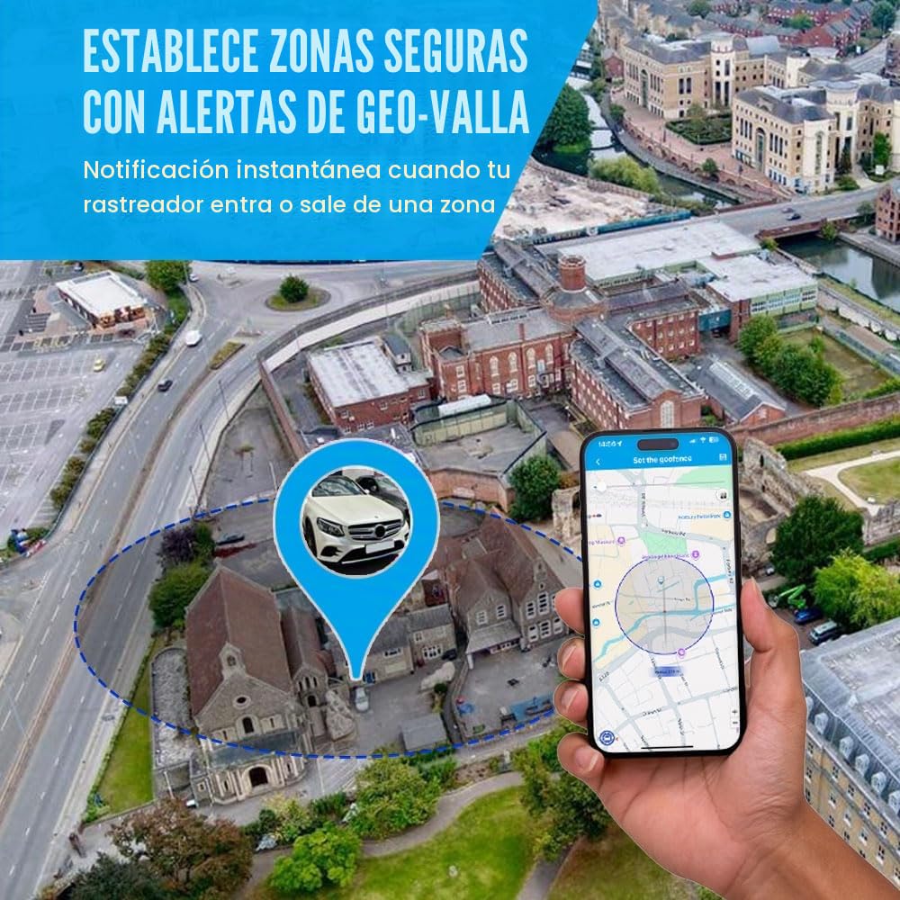 Localizador GPS para Coche, Tracker en Tiempo Real Impermeable Rastreador