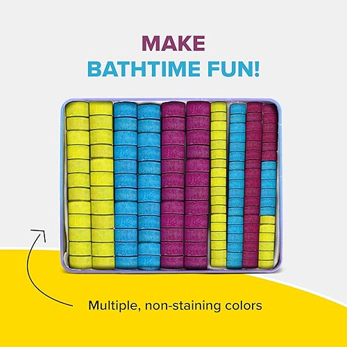 Miniatura 5 de Kid Made Modern - Gotas de baño - Tabletas de color de baño para niños - 150 tabletas - Gotas de color de agua de baño - Diversión para el baño para