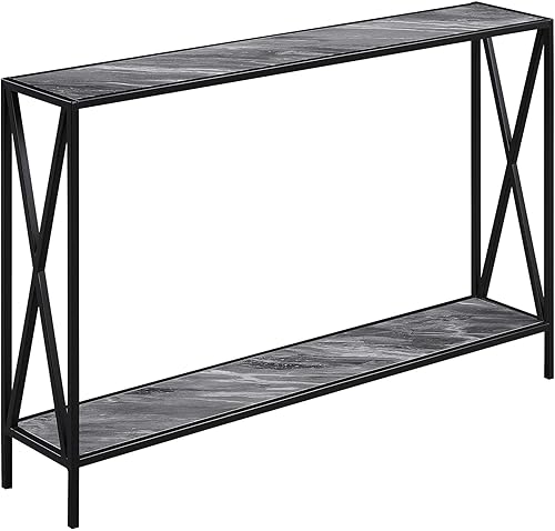 Miniatura 46 de Convenience Concepts Tucson - Mesa de consola, color negro/cereza. Cereza/Negro,Barnwood / Negro,Roble Inglés/Negro,Negro,Gris/Negro,Espresso /