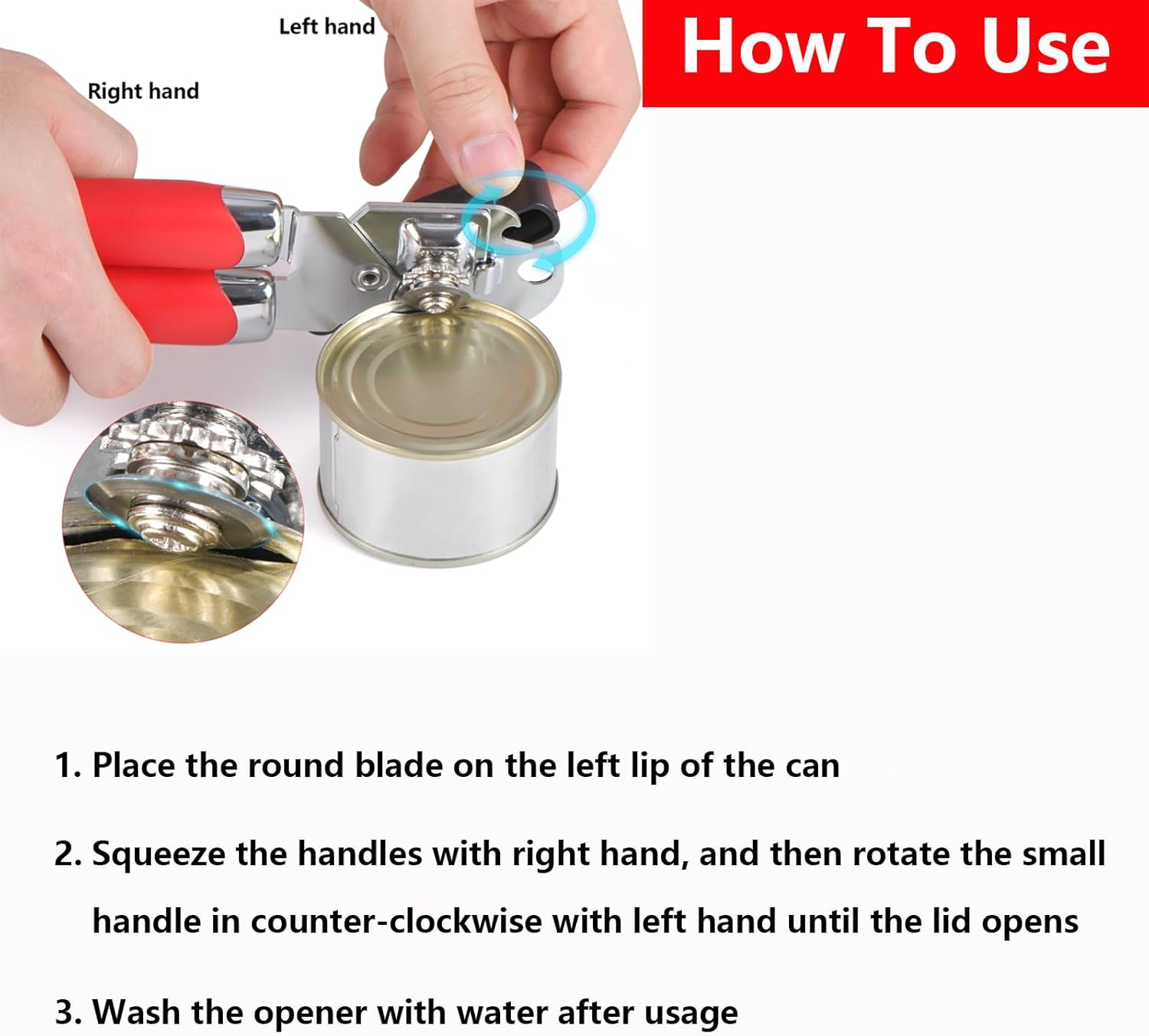 Left Handed Kitchen Scissors Shears and Can Opener, Peeler Set, Lefty Kitchen Tools Utensils for Left Hand People/Adults(3 in 1)