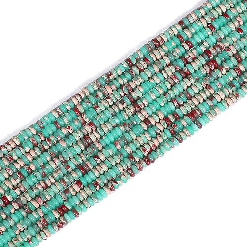 Miniatura 7 de Cuentas de piedra de disco Shoushan verde natural de 0.157 x 0.079 in, 160 cuentas de piedras semipreciosas sueltas para diseño de joyería