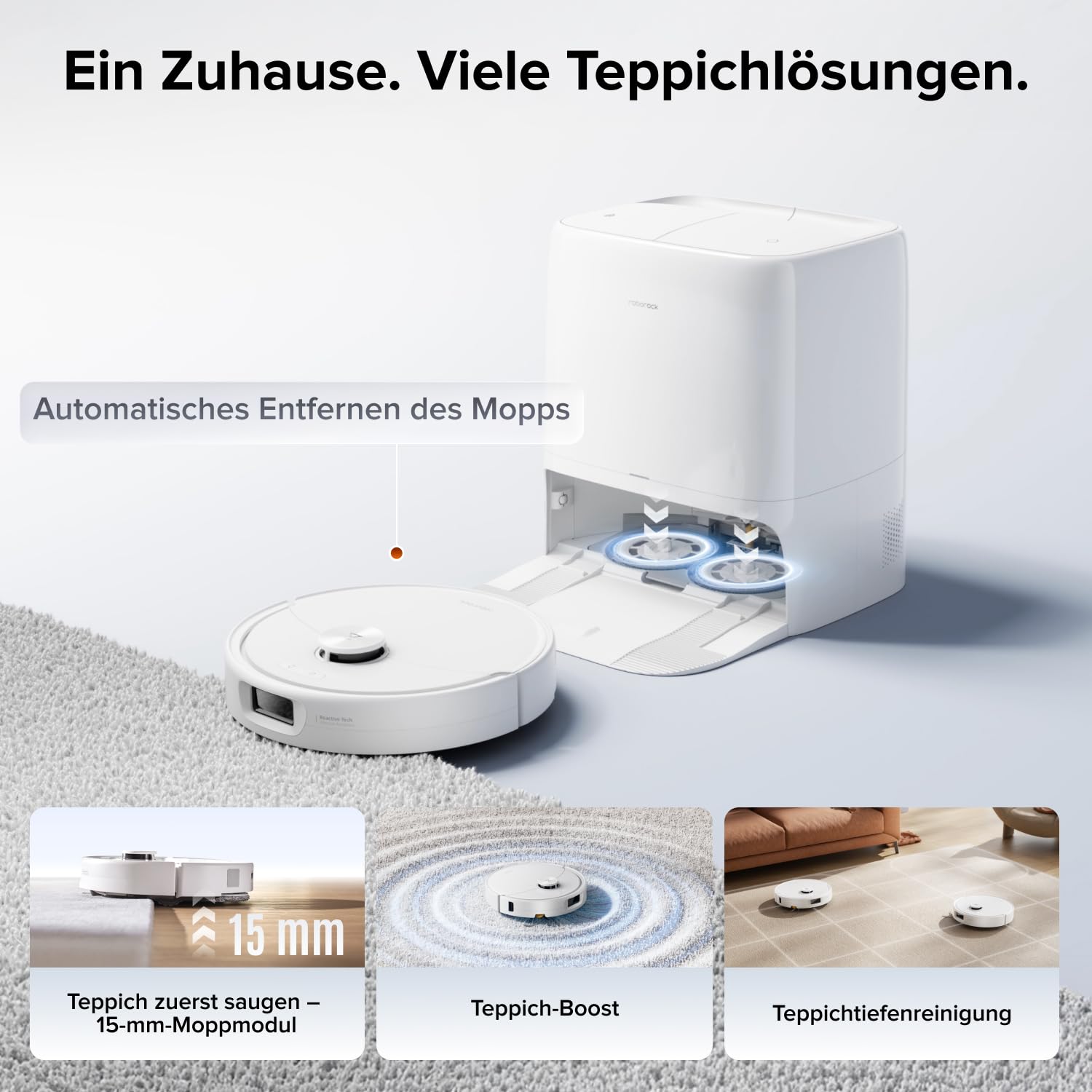 roborock Qrevo 2 Pro Saugroboter mit Wischfunktion, 25.000 Pa Saugkraft