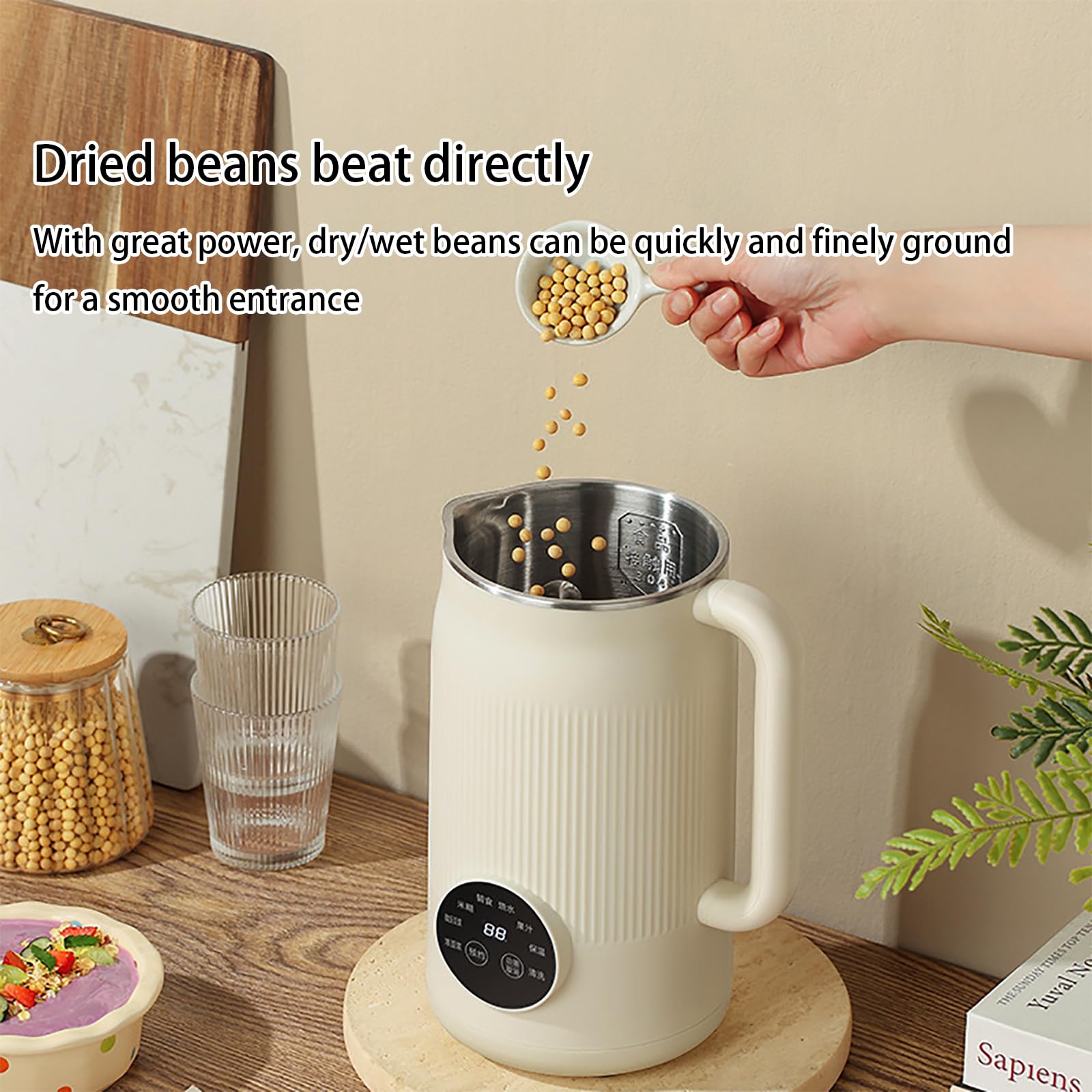Amazon.co.jp: 自動豆乳メーカー 1L、800W ナッツミルクマシン 8