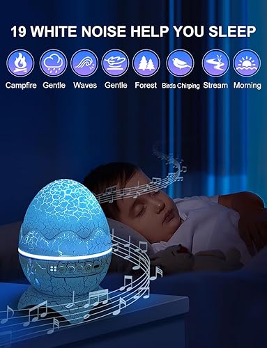 Miniatura 6 de LUNALE Proyector de galaxia, 28 efectos de luz Proyector de estrellas para decoración de habitación, ruido blanco y control remoto, proyector de