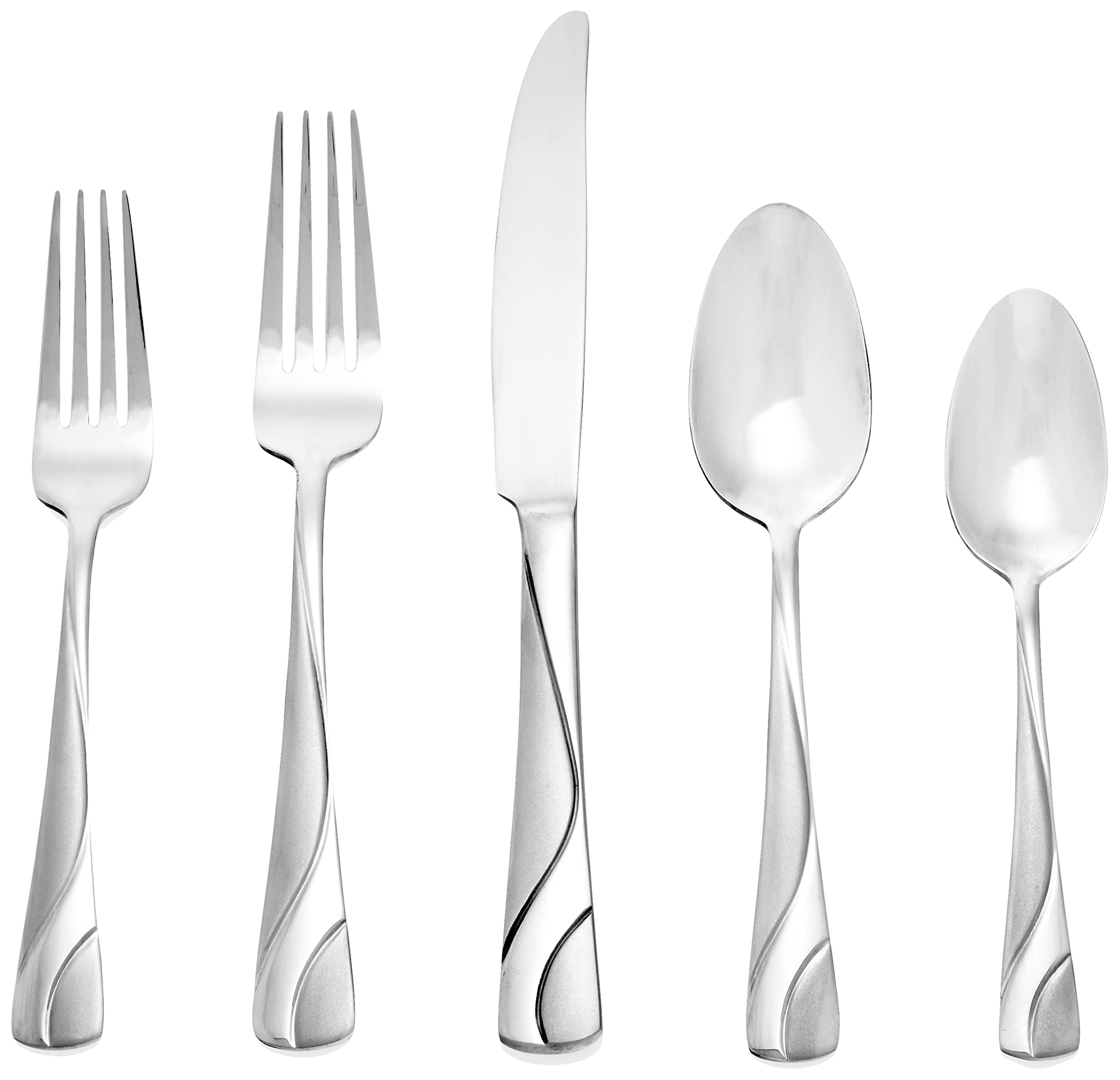 River 20 Piece Everyday Flatware, Service for 4 18/0 Stainless Steel, Silverware Set