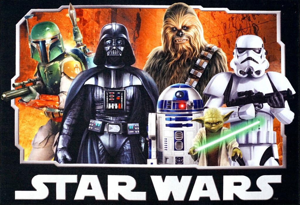 Gertmenian Disney Star Wars Indoor Area Rug - 3x5 Small, Non-Slip, Ideal for Children in Bedroom, Game Room, Classroom, Nursery or Play Area - Star Wars Movie Poster, 17285