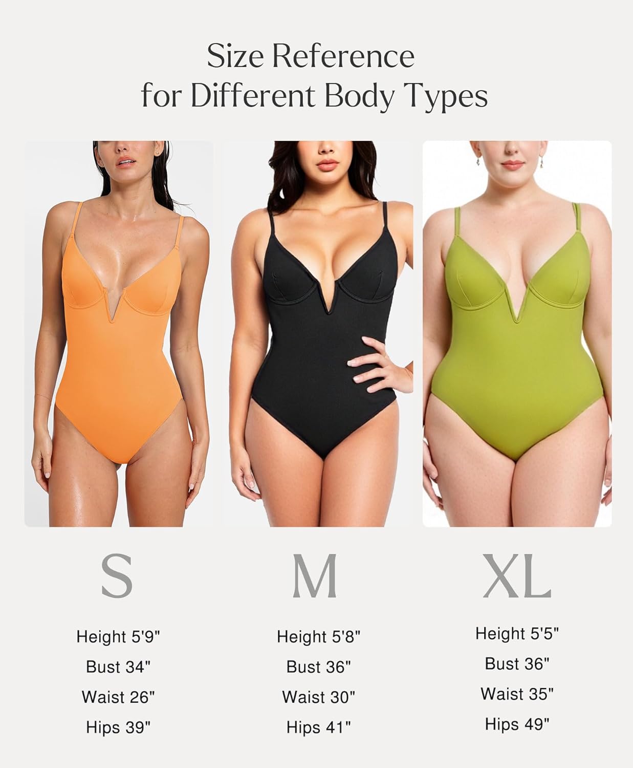 Popilush Tummy Control Swimsuits for Women Shapewear One Piece Deep V Neck Underwire Swimsuit Summer Beach Pool Vacation - Image 5