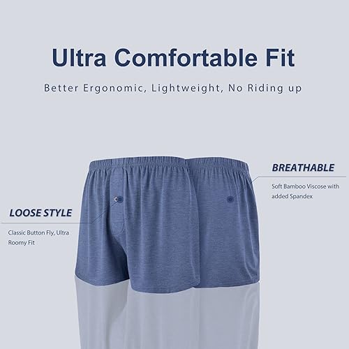 Miniatura 3 de BAMBOO COOL Men's Boxers Short Bamboo Viscose Boxer for Men Soft Comfortable Casual Breathable Underwear (3 Pack or 5 Pack)