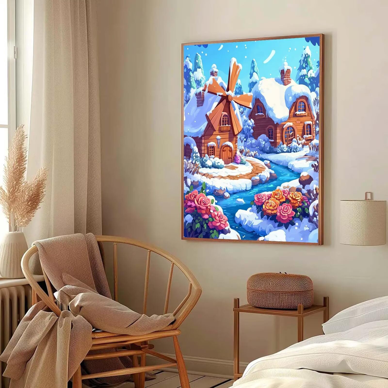 cabine Peinture Numero Adulte, Avec Pinceau and Acrylique - 80x100cm j0-397