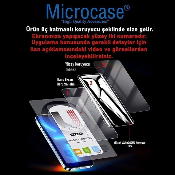Microcase Google Pixel 10 Pro XL ile Uyumlu Full Tpu Nano Ön Ekran Koruma Filmi - EKM101