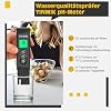 pH Messgerät Wasser pH Wert Messer YINMIK pH Tester Digitaler pH Monitor mit Farbdisplay Pool pH Lesegerät pH Testkit für Aquarien Test säuren und Basen für Trinkwasser Hydrokultur Grow pH Meter