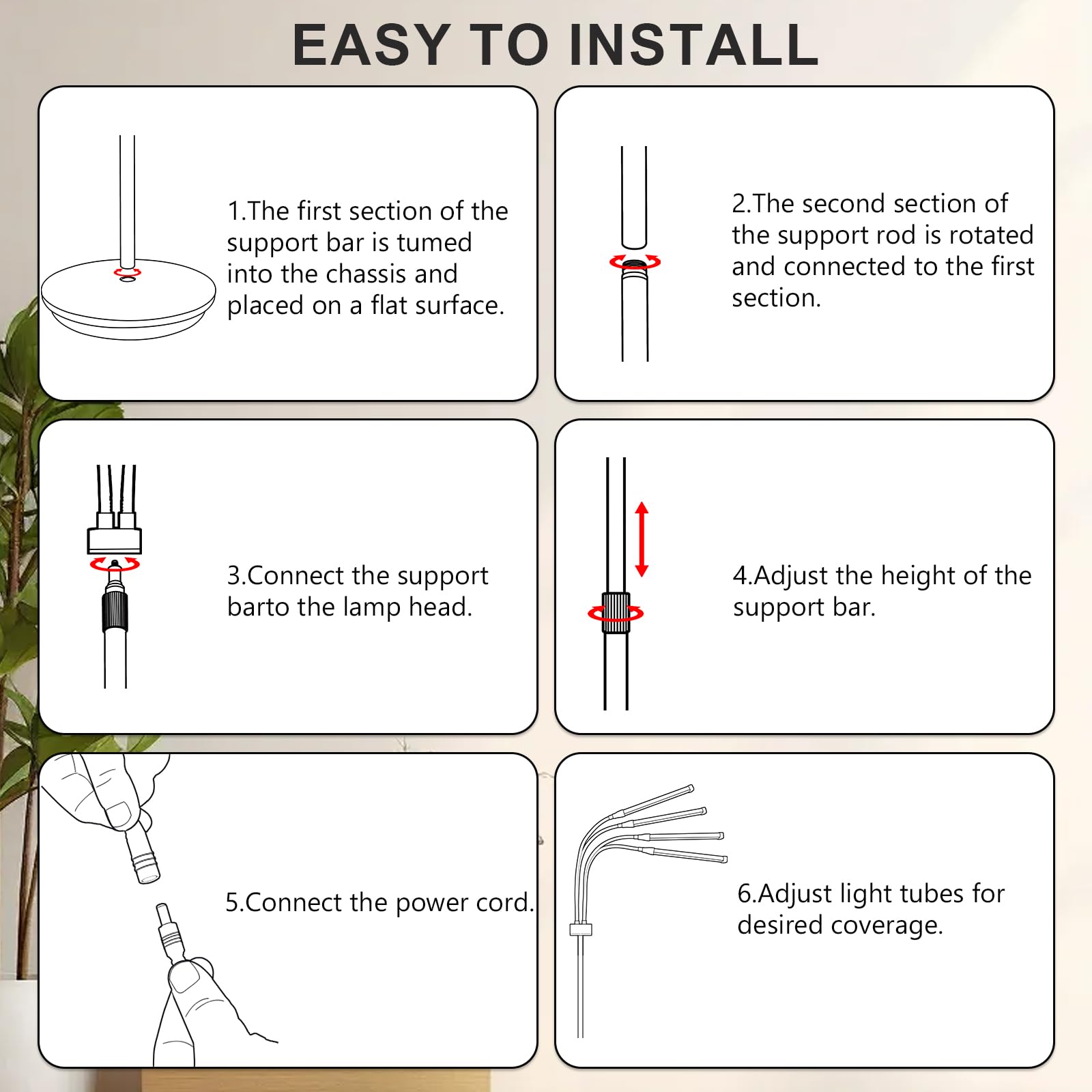 Lampada a luce rossa, 660 & 850 & 940, 180 LED Red Lighs con timer da 10/20/30 minuti e 5 livelli di luminosità regolabili per l'uso in casa e in ufficio