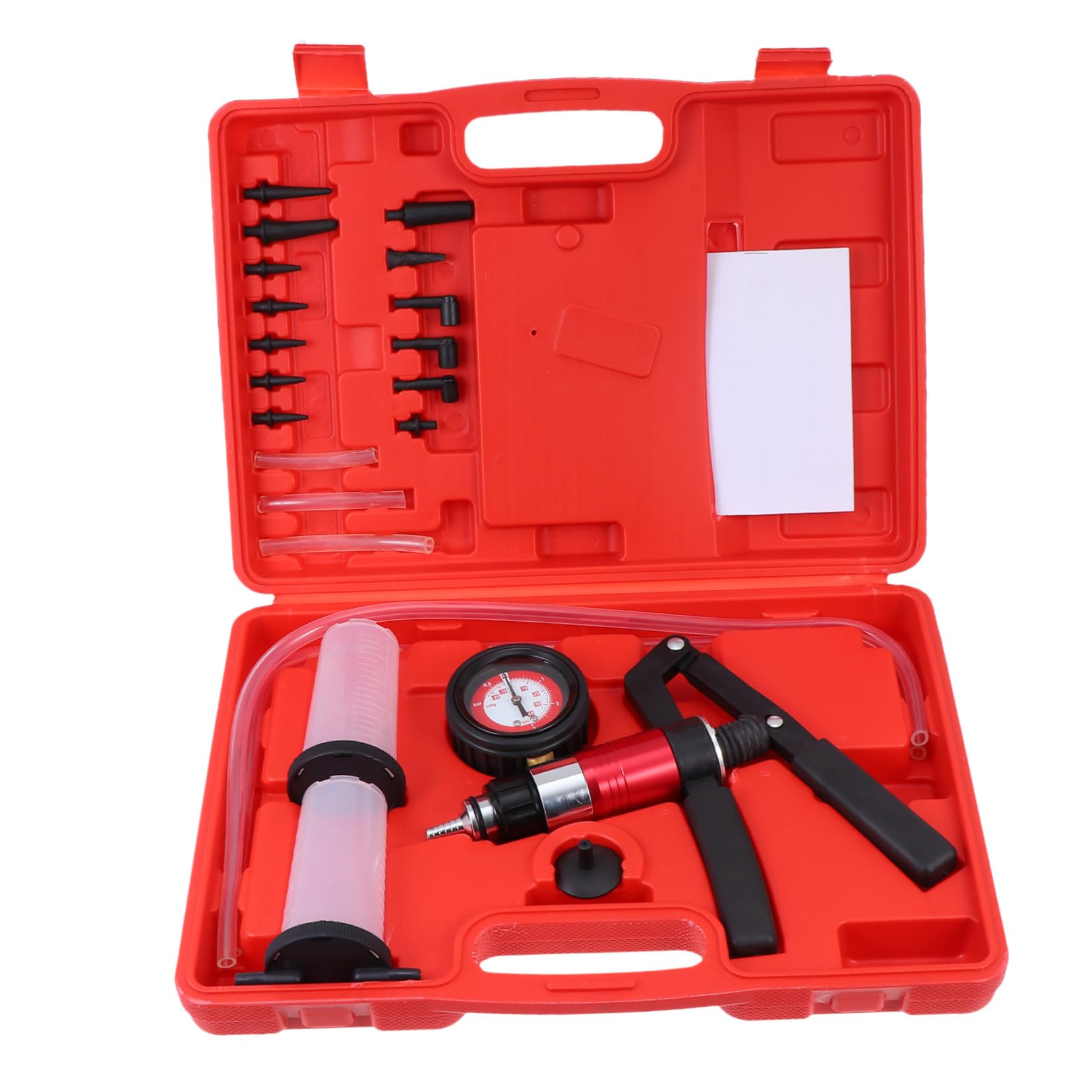 iplusmile Kit de Purga de Frenos para Coche Bomba de Vacío y Presión Manual para Cambio de Líquido de Frenos Taller o Hogar