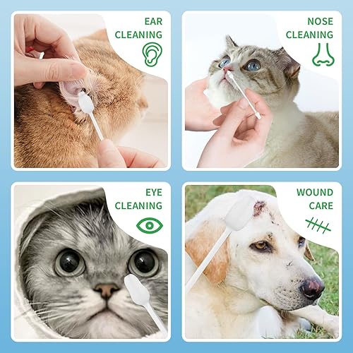 Miniatura 6 de VinTS Hisopos de algodón para limpieza de orejas de perro, tratamiento de infecciones de oído de mascotas en forma de calabaza para prevenir