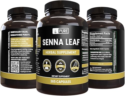 Miniatura 4 de Pure Original Ingredients Senna Leaf (365 cápsulas), sin relleno de magnesio o arroz, siempre puro, verificado en laboratorio