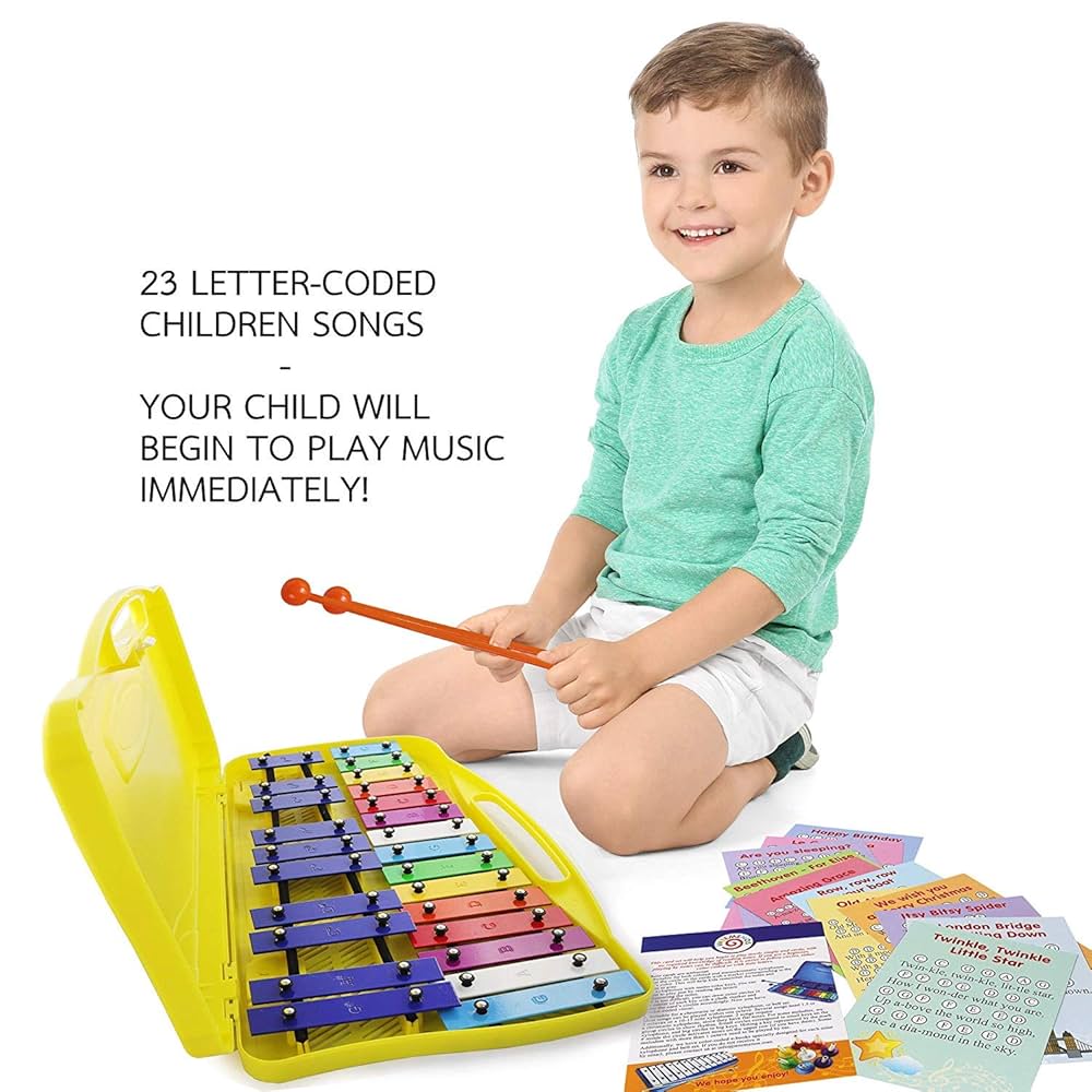 Glockenspiel GEWA Con 25 Piastre Metalliche - Strumento Musicale Per Bambini E Principianti