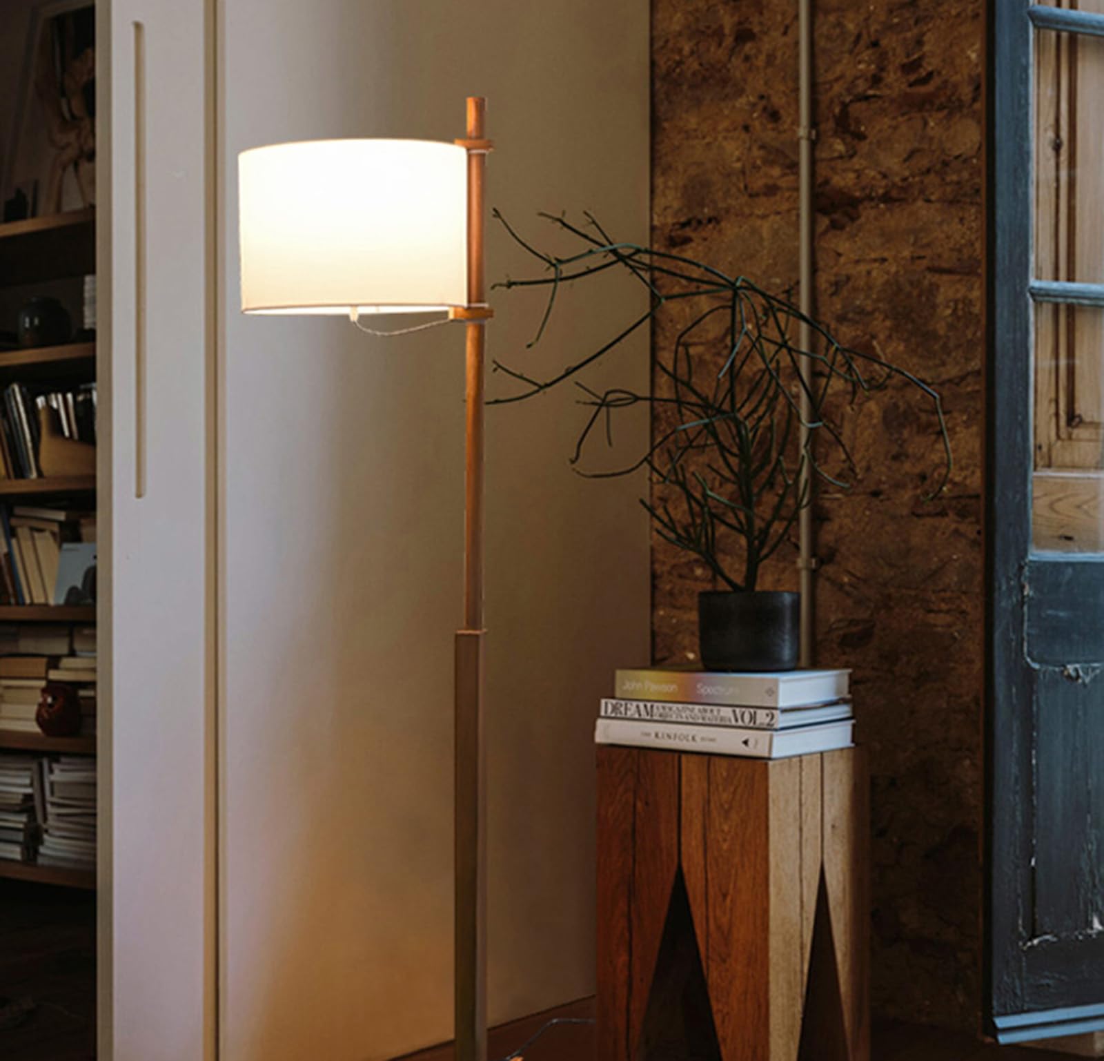 Lámpara De Pie De Madera Vintage, Lámpara De Pie Vertical Ajustable, Luces De Pie De Lectura Regulables, Lámparas Altas para Sala De Estar, Dormitorio, Oficina