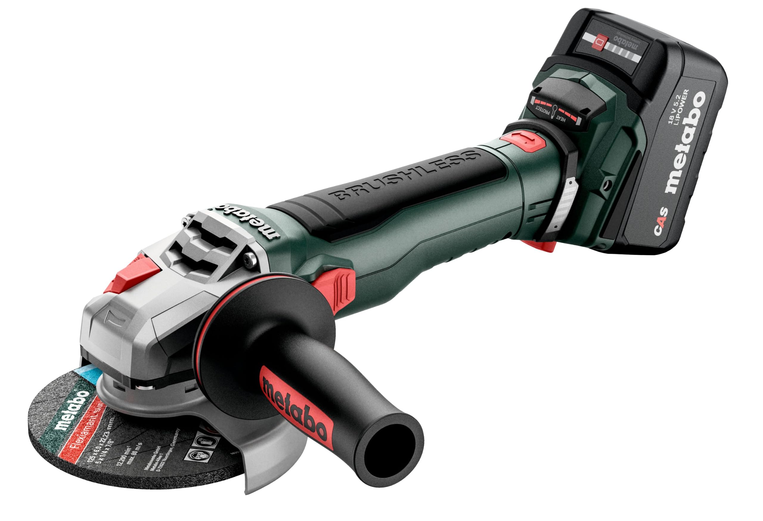 Metabo WB 18 LT BL 11-125 Quick akumulatorowa szlifierka kątowa 18 V (szlifierka/szlifierka z 2 akumulatorami i ładowarką w metabox) # 613054650