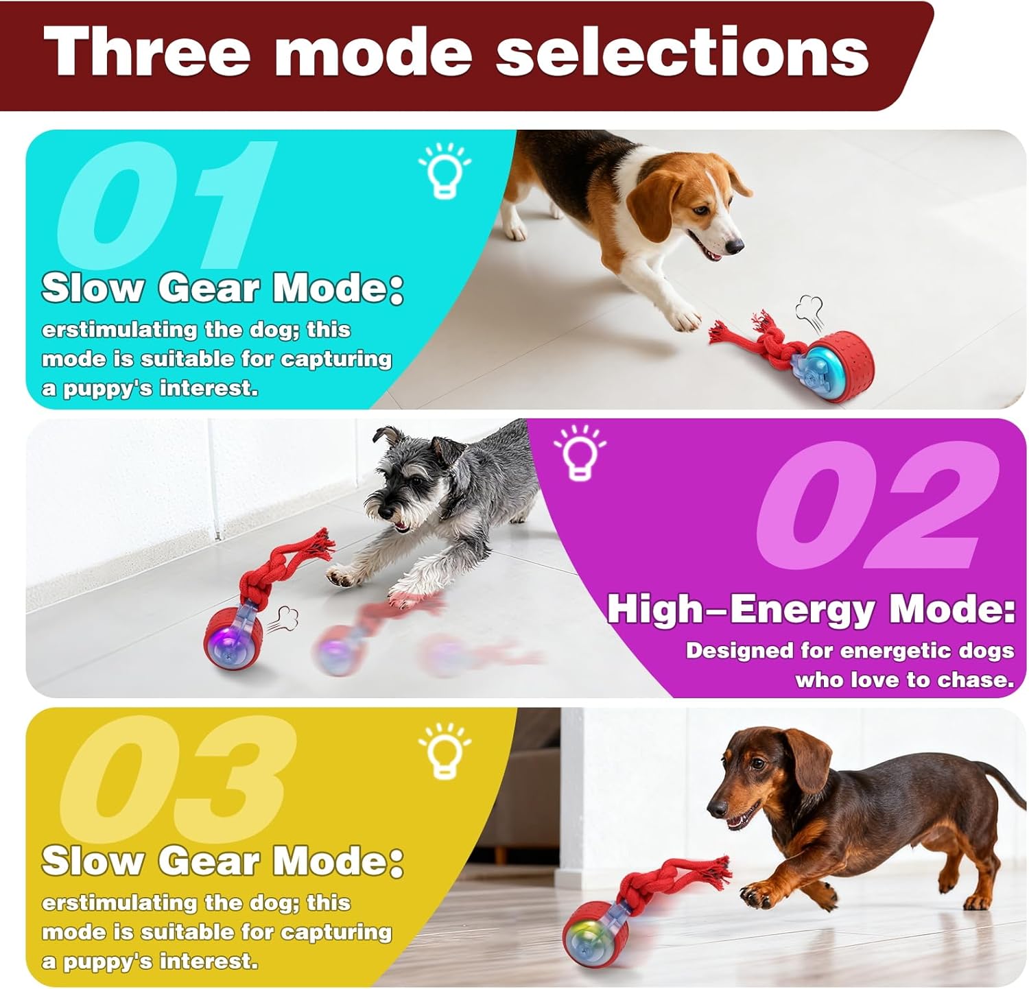 Muhhiba Interactive Dog Toy,Electric Dog Toy Can Move Freely,Rechargeable Dog Ball is Suitable for Use Both Indoors and Outdoors