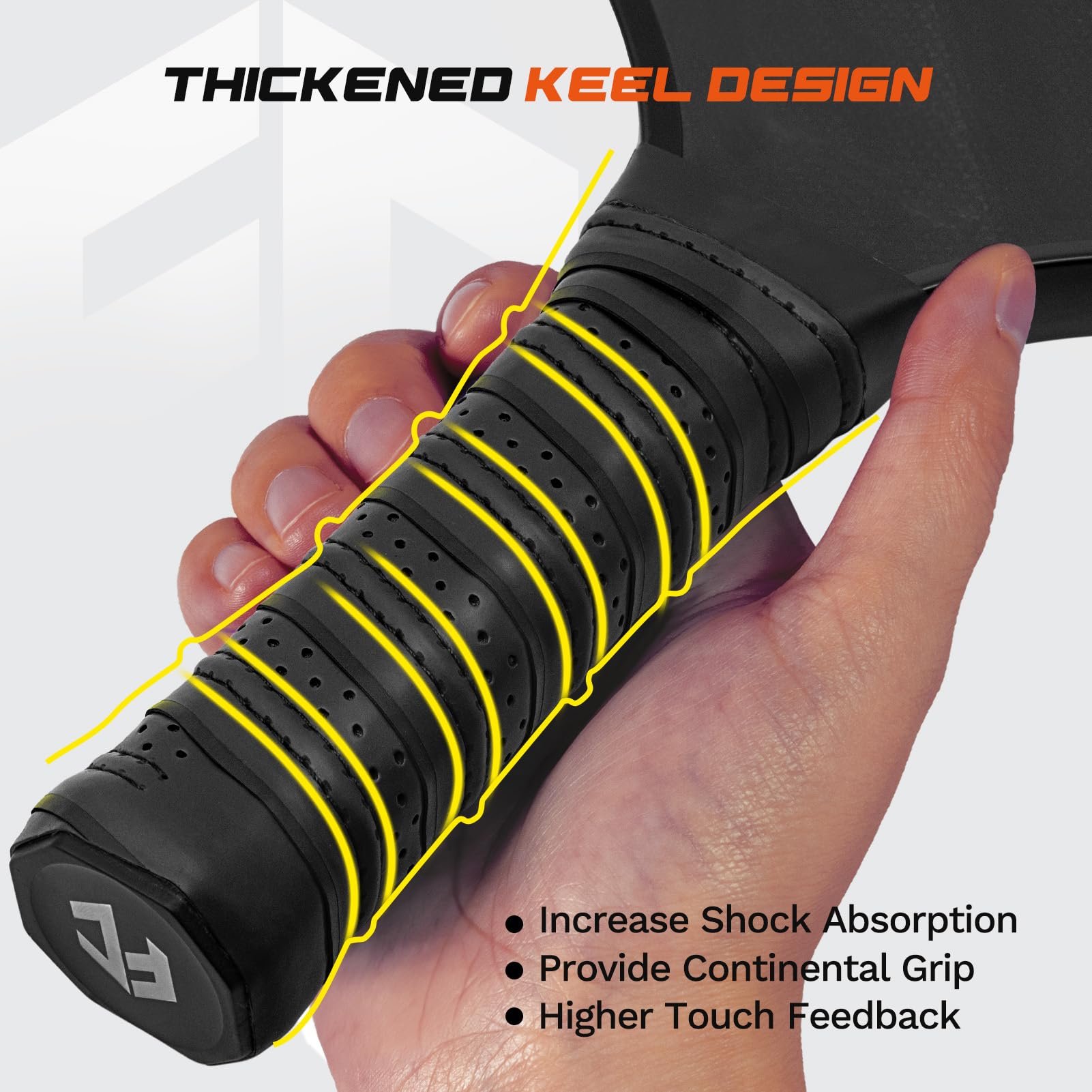 Paquete de 2 cintas de agarre de pala de pickleball, agarre que absorbe la humedad con agujeros ventilados para pickleball, tenis, raquetball y más, absorbe los golpes y es cómoda, color