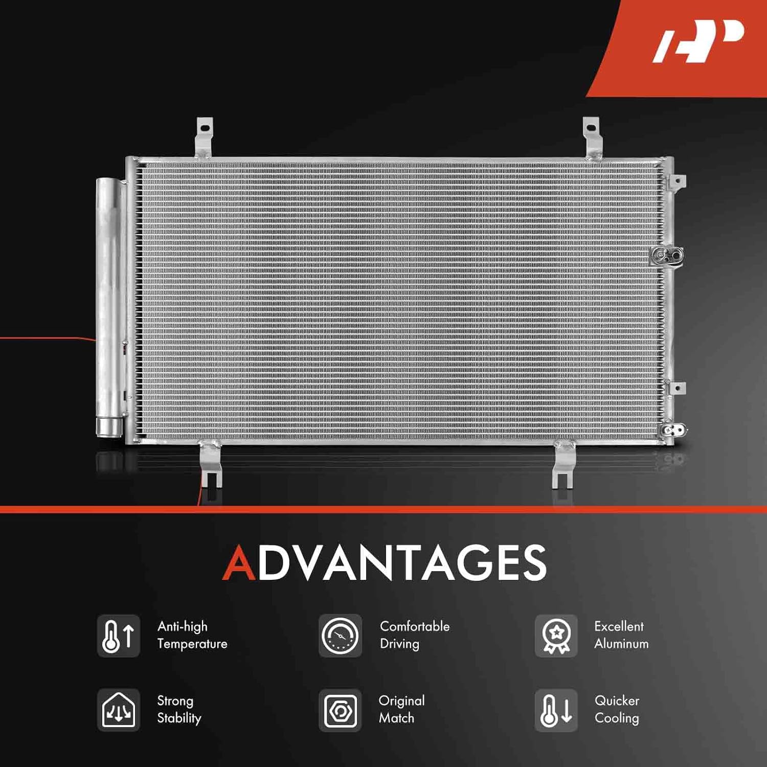 A-Premium Air Conditioning A/C Condenser Compatible with Lexus IS250 2006-2014, IS350 2006-2014, 2.5L 3.5L