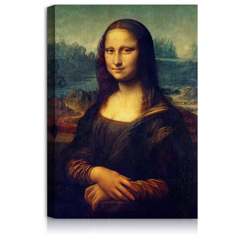 A&T ARTWORK Mona lisa by Leonardo Da Vinci The World Classic Art Reproductions, Giclee Canvas Prints Wall Art for Home Decor, 30x20 inches