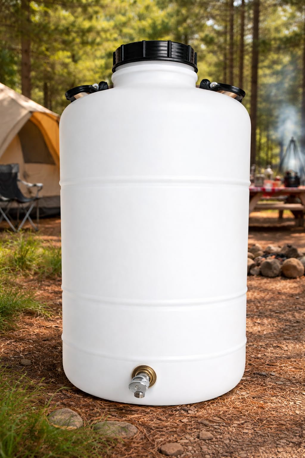 Jerrycan zwart 50 liter met tapkraan