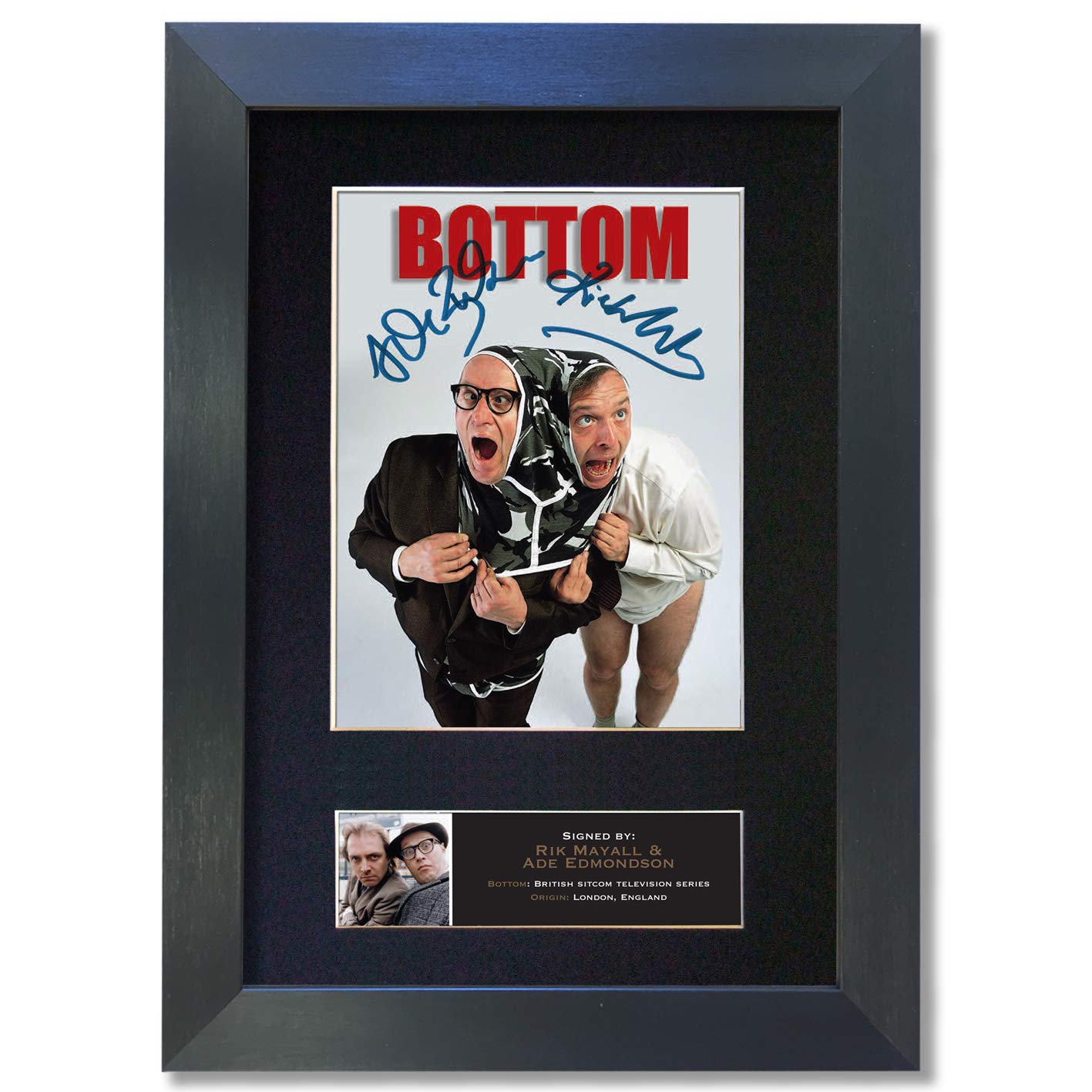 Bottom Rik Ade #492 RIK MAYALL & ADE EDMONDSON Bottom Signed Reproduction Autograph ...