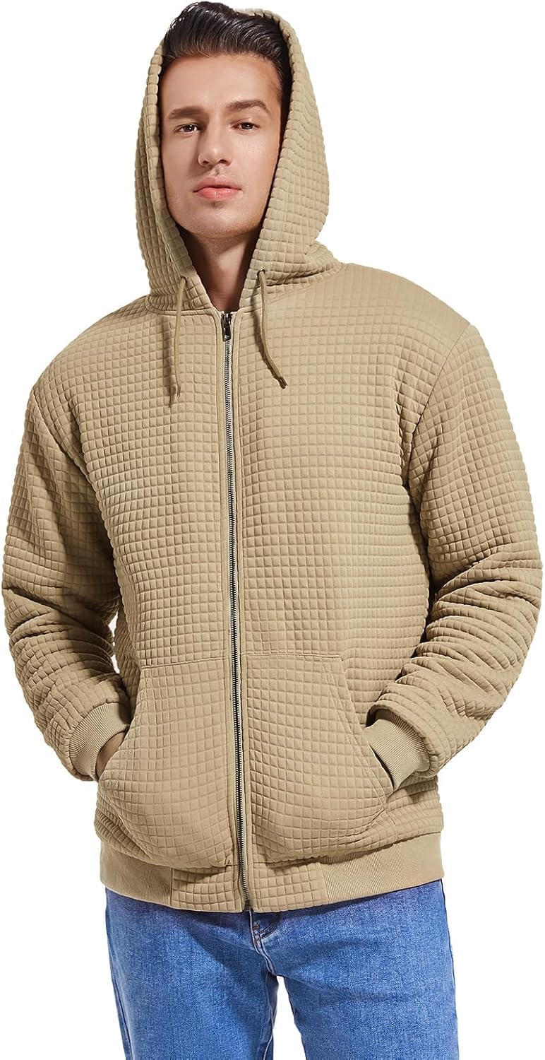 Men's Fleece Heavyweight Full Zip Hoodie Sweatshirt Jacket Hooded for Men - Image 3