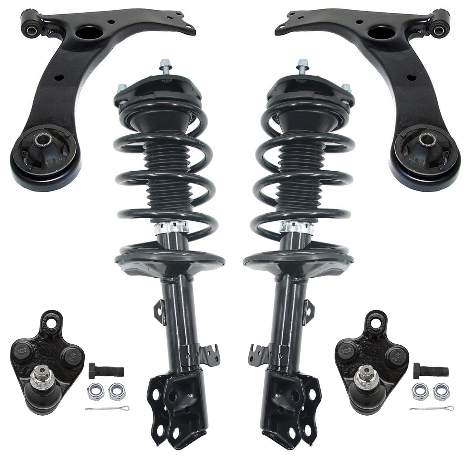 Detroit Axle - 6pc Front Struts Kit for 2009-2010 Pontiac Vibe