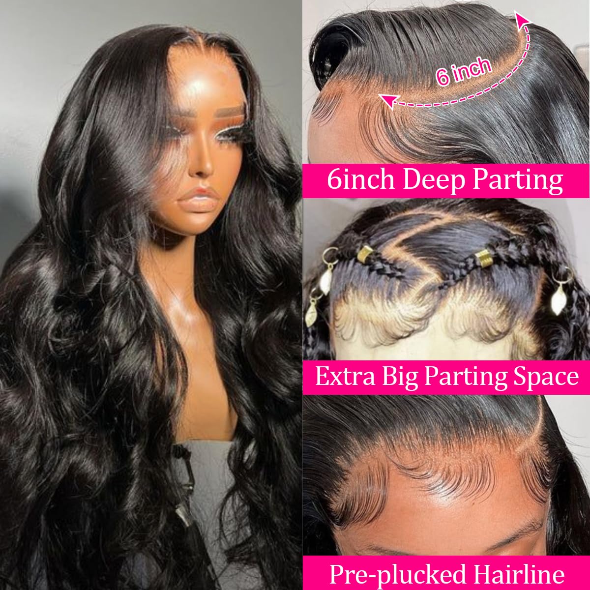 Amazon.com : Worldnewhair 13X6 Lace Front Wigs Body Wave 