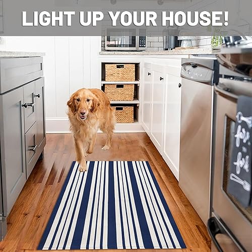 Miniatura 278 de IOHOUZE - Tapete a cuadros estilo búfalo de 5 x 8 pies para interiores y exteriores, lavable, para sala, tapete de bienvenida primavera-verano