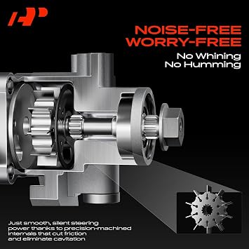A-Premium Power Steering Pump, Precision-machined Steel