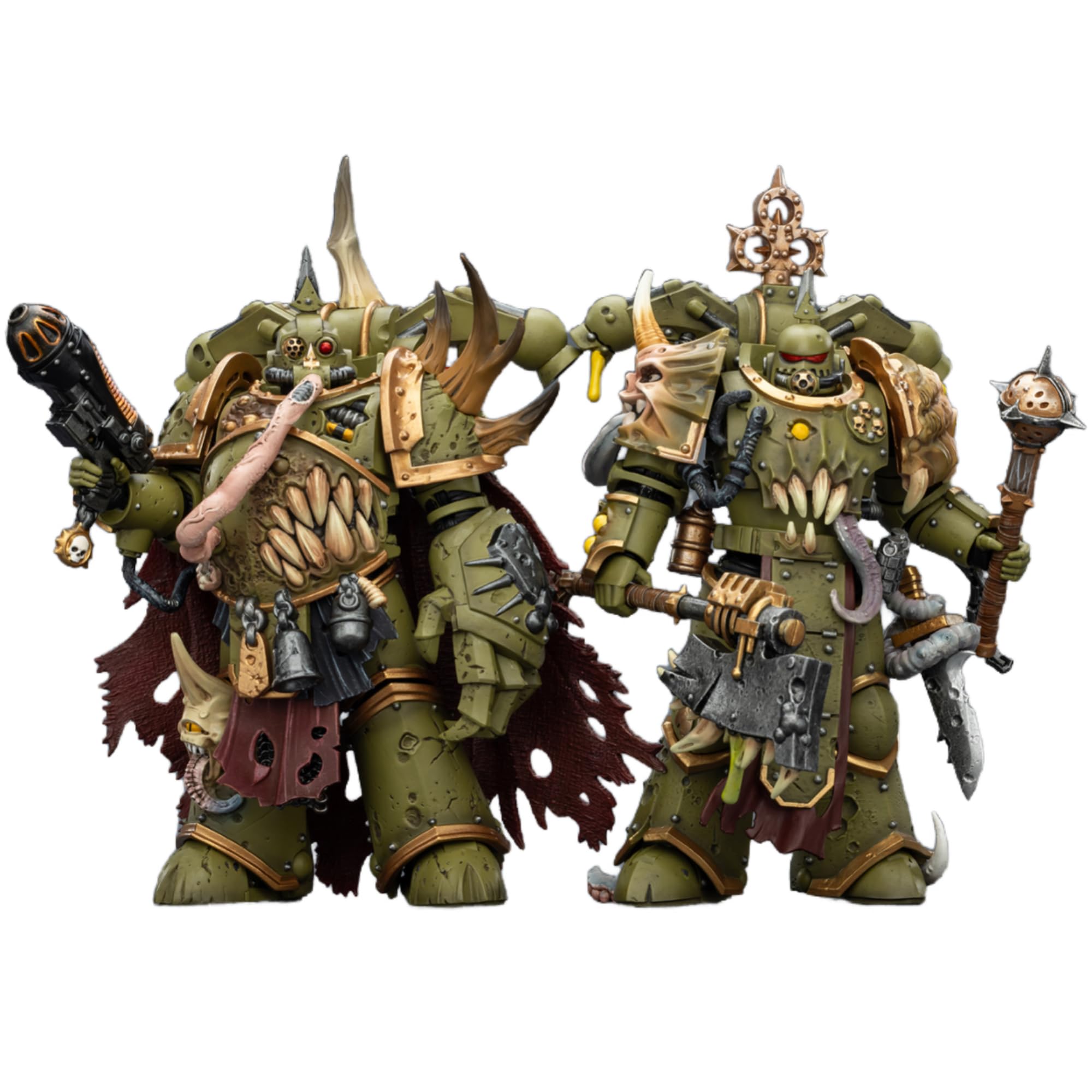 JOYTOY Warhammer 40k Death Guard Plague Marine and Champion Action Figure