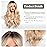 HAIRCUBE Blonde Long Curly Wig with Bangs Dark Root Highlight Natural Appearance Heat-Resistant Synthetic Wig Suitable for Fashionable Women 25Inch