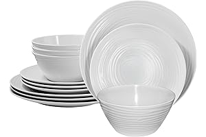 White Melamine Dinnerware Set for Elegant Dining Experiences