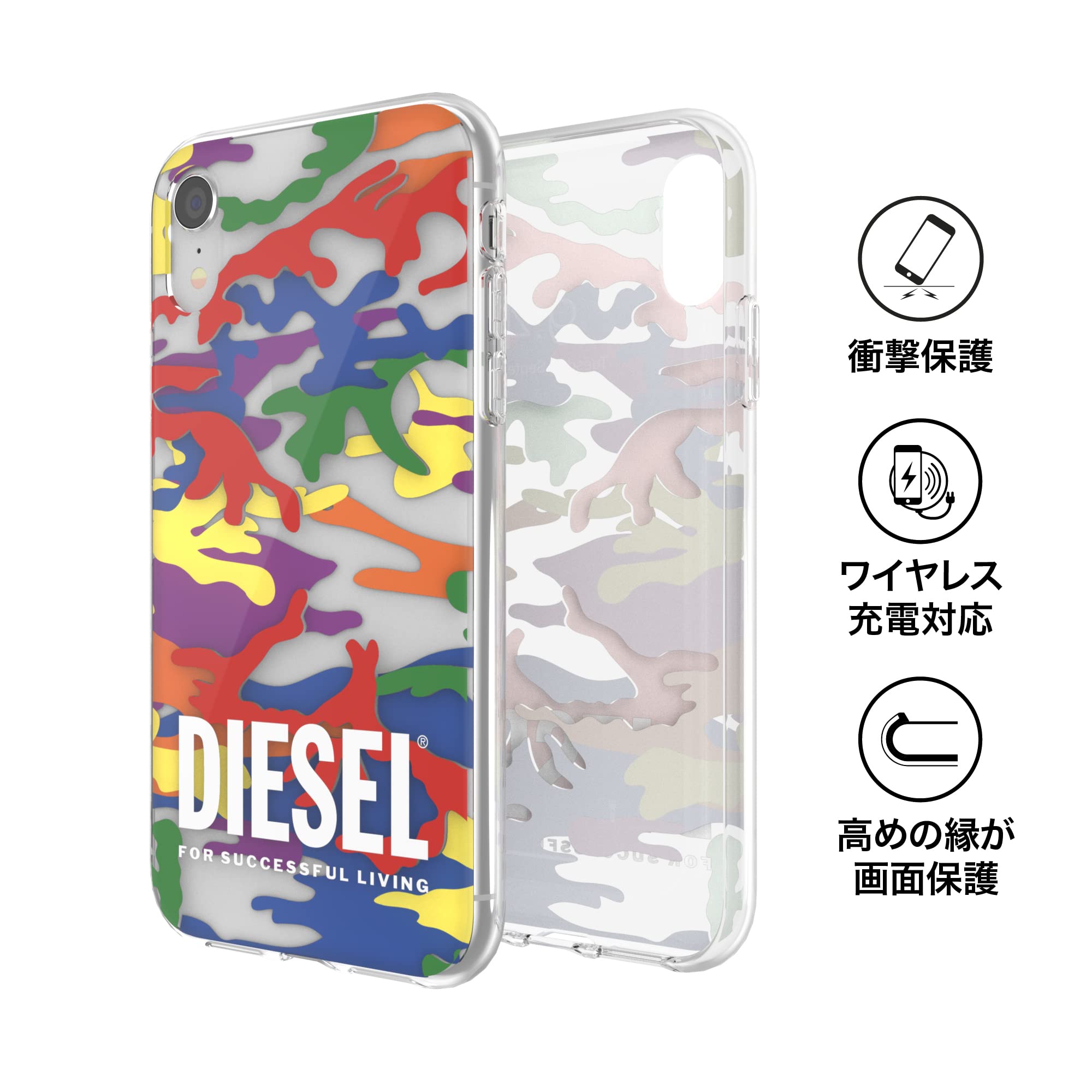 Amazon.co.jp: DIESEL iPhoneXRケースクリア SS21 Pride