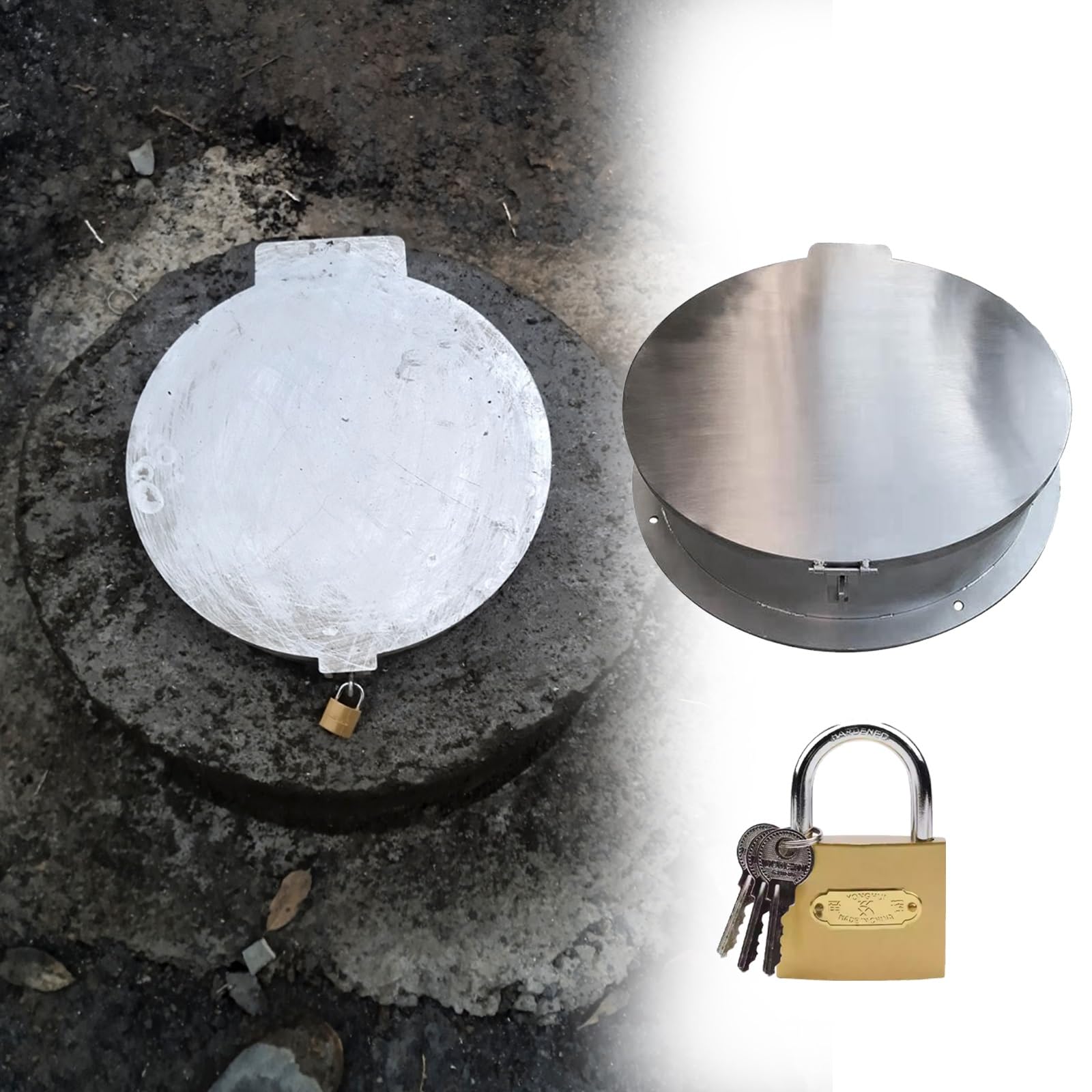 GJMSSMY Recessed Manhole Cover outdoor ground cover utility inspection lid driveway cover underground access