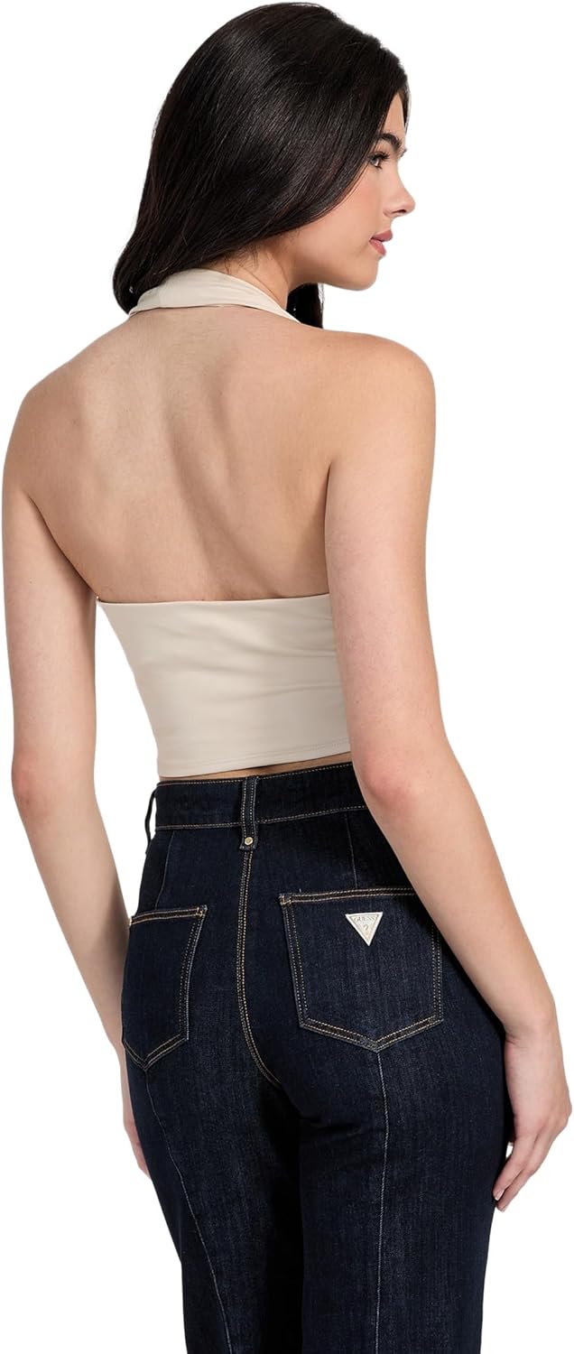 Guess Womens Eco Sleeveless Kenzie Halter Top - Image 4