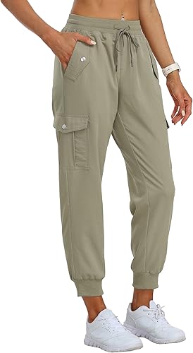 Miniatura 2 de MoFiz - Pantalones cargo para mujer de uso al aire libre, ligeros, joggers, con cintura elástica, pantalones deportivos, de senderismo, sudaderas
